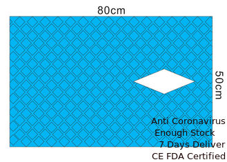 China Quirúrgico disponible de la laparotomía cubre el material azul del papel del color de 75x80 cm proveedor