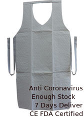 China Prueba reciclable conveniente del polvo del virus anti plástico disponible quirúrgico de los delantales proveedor
