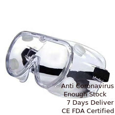 China Las gafas de seguridad quirúrgicas del virus anti incluyeron completamente el artículo anti de la prueba del polvo del rasguño proveedor
