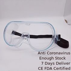 China Color blanco del marco de las gafas del aislamiento de la lente de encargo protectora médica de la PC proveedor