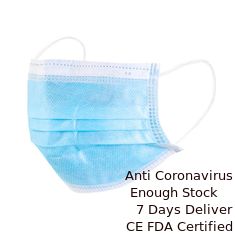 China La filtración de tres capas azul disponible respirable de la mascarilla del gancho reduce infecciones proveedor