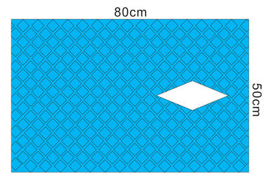 Quirúrgico disponible de la laparotomía cubre el material azul del papel del color de 75x80 cm proveedor